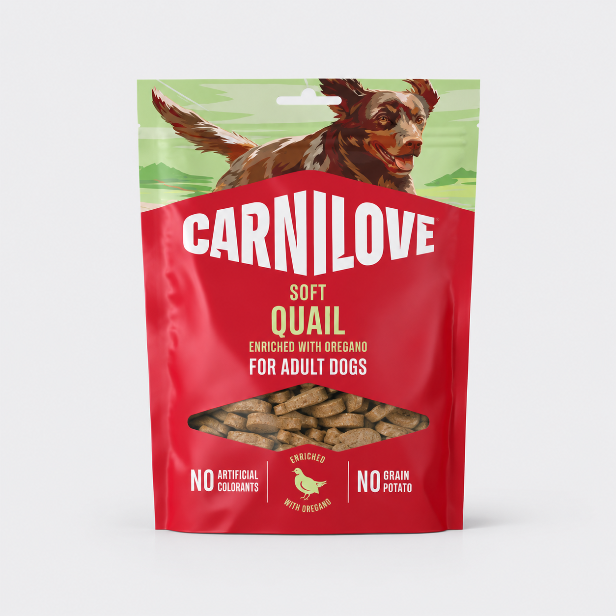 Carnilove Quail enriched with Oregano Soft Snack for Dogs 200g