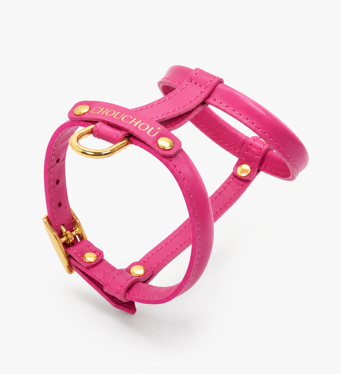 Lightweight Leather Dog Harness – Air Collection Fuchsia