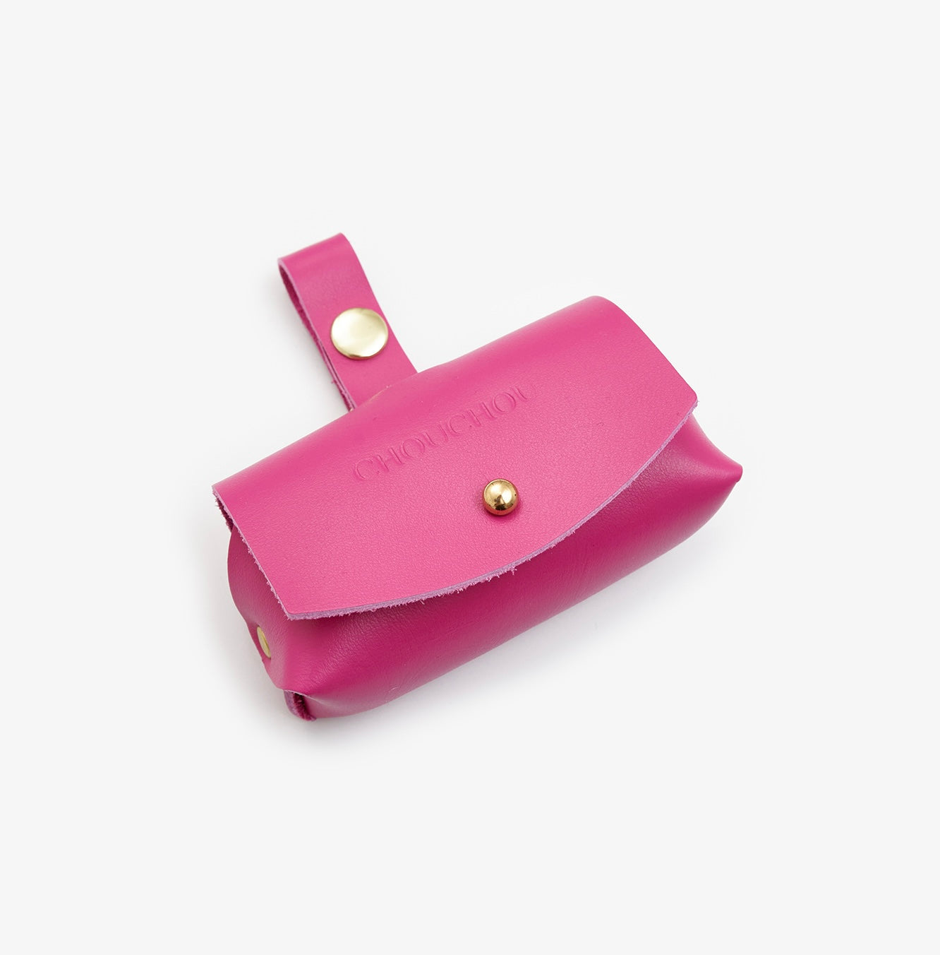 Leather Dog Poop Bag Holder – Classy Collection Fuchsia