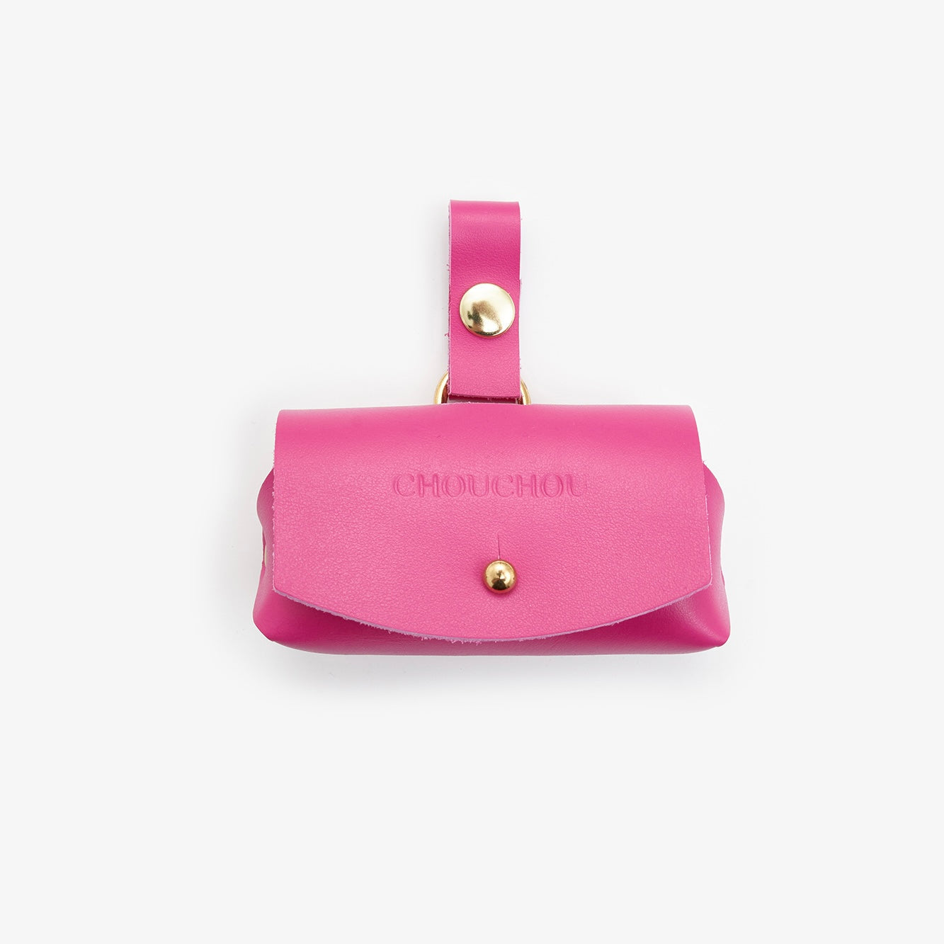 Leather Dog Poop Bag Holder – Classy Collection Fuchsia