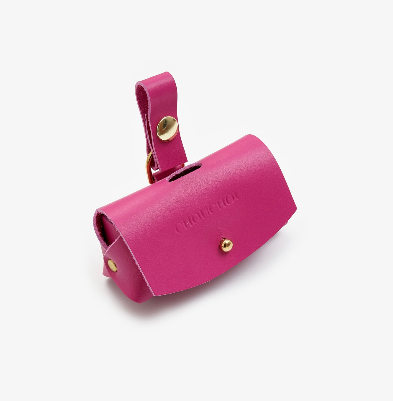 Leather Dog Poop Bag Holder – Classy Collection Fuchsia
