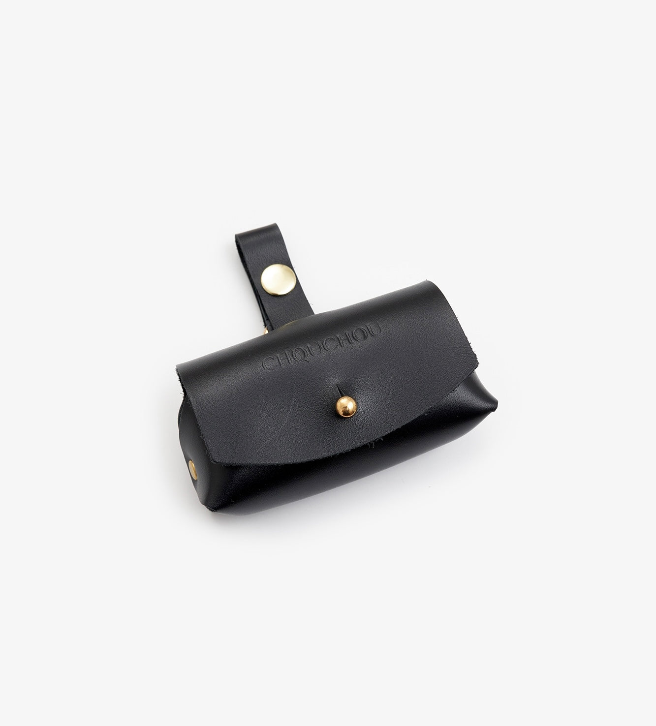 Leather Dog Poop Bag Holder – Classy Collection Black